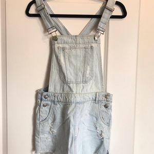 Denim shorts overalls